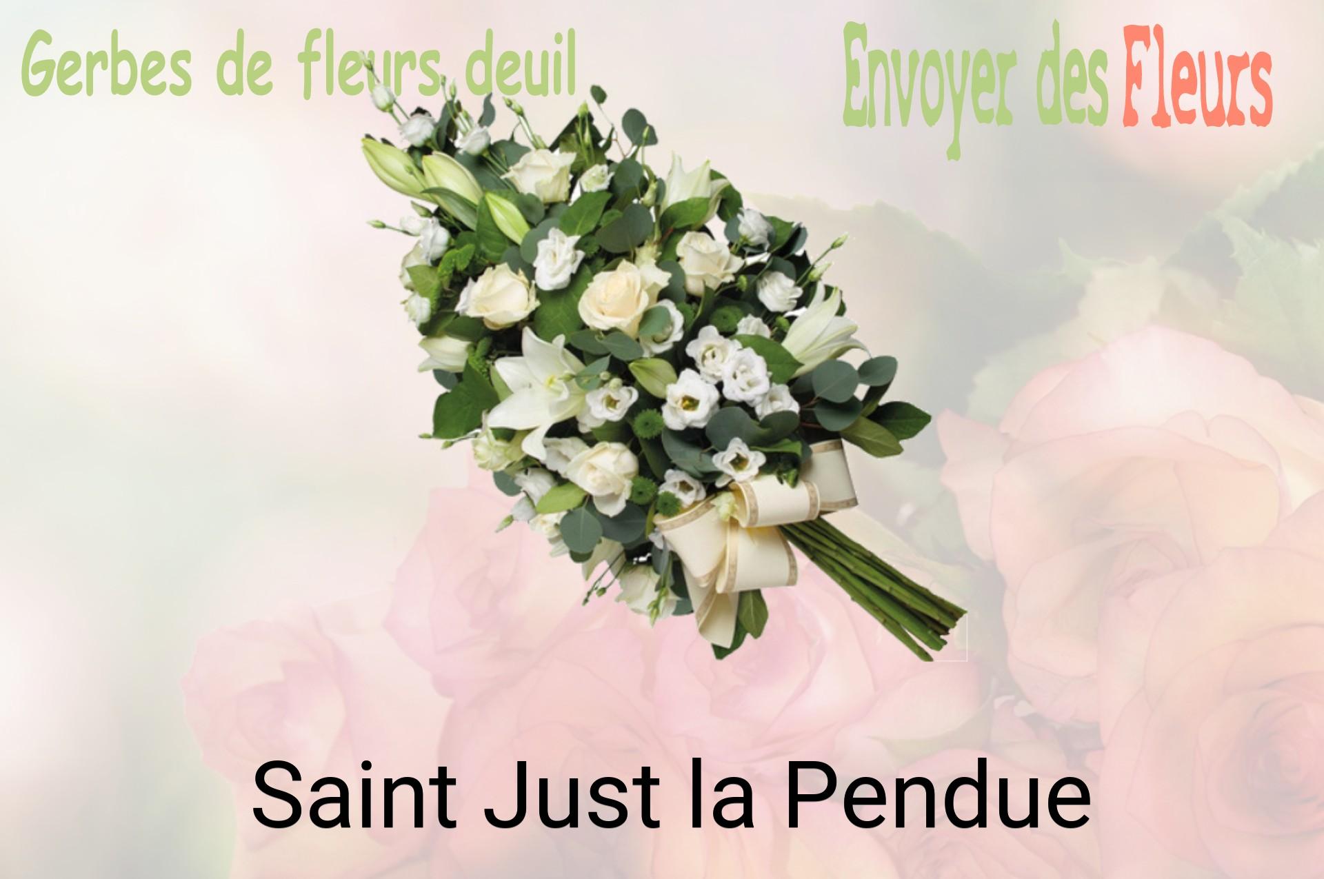 Gerbe de fleurs de deuil livrée à Saint-Just-la-Pendue